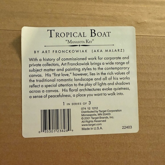 Framed Tropical Sailboat Art - Picture 5 of 8